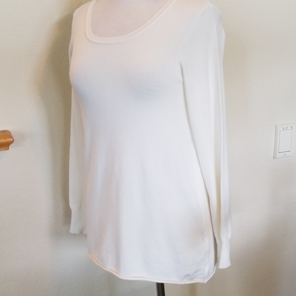 Sweater with peekaboo lace back. - Picture 1 of 8